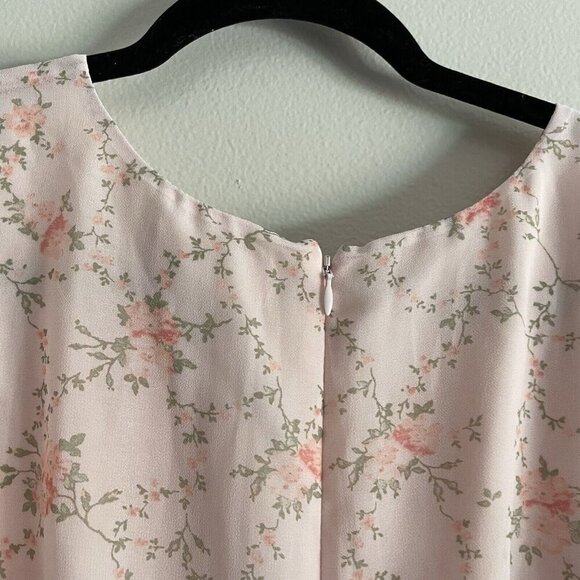 Rachel Parcell Women S Pink Frosty Floral Pockets Eleanor Midi A-Line Dress - Picture 12 of 12